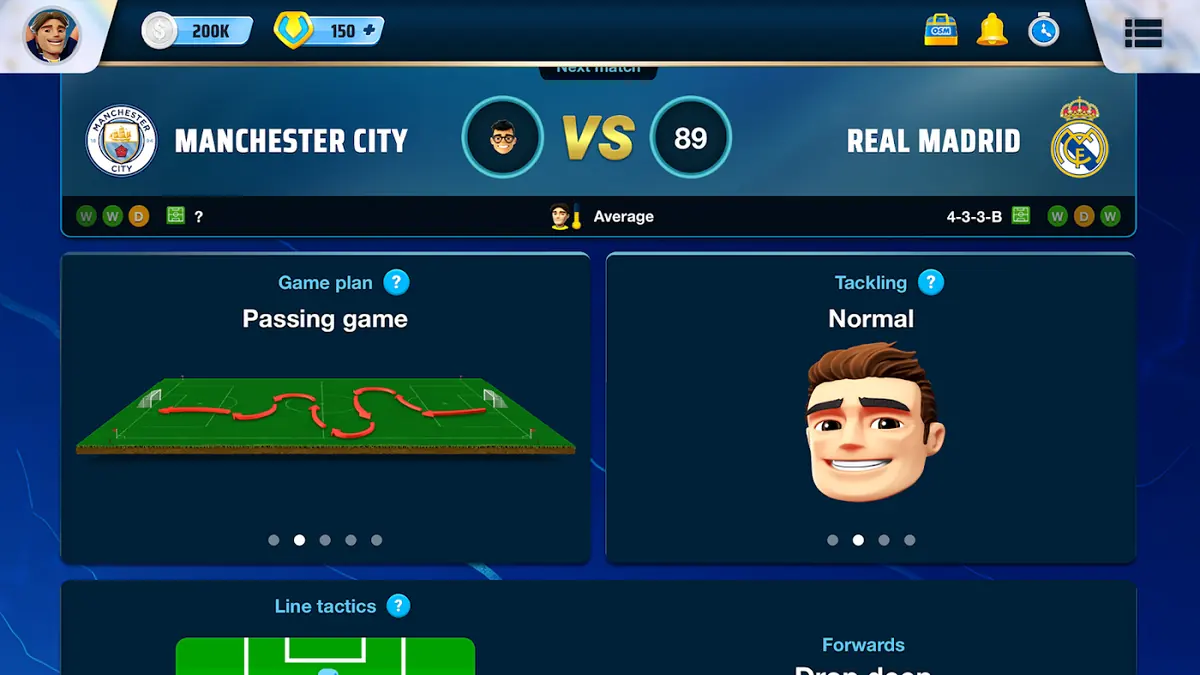 Wynik meczu w grze OSM Soccer Manager
