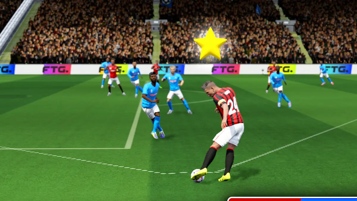 Strzał na bramkę w grze Score! Hero